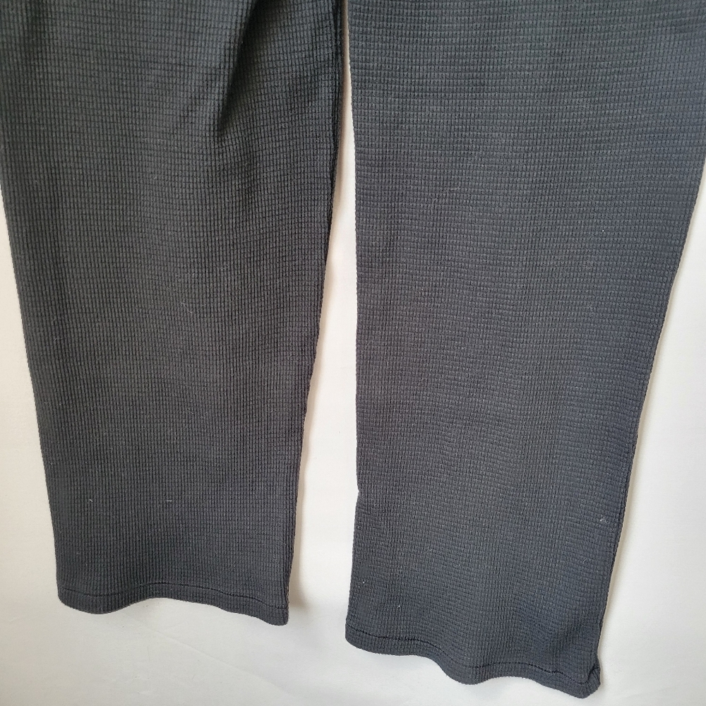 Aritzia Tna Thermal Waffle Knit Wide‎ Leg Pant Black XS - Picture 10 of 12